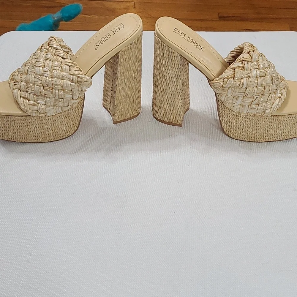 Cape Robbin Yara Woven Platform Sandals Womens‎ Summer Sz 10 EUC